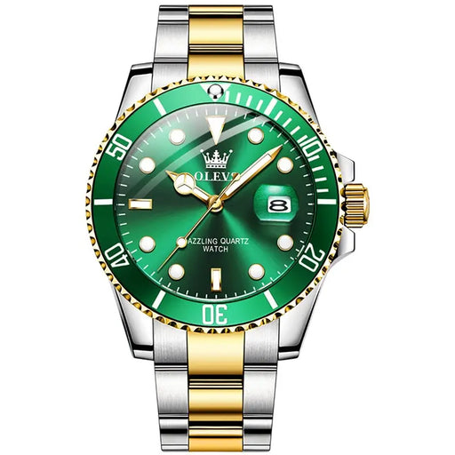 New Oris Brand Men's Watch Luminous Calendar Waterproof Green Water Ghost Men's Quartz Watch Trend Men's Watch
