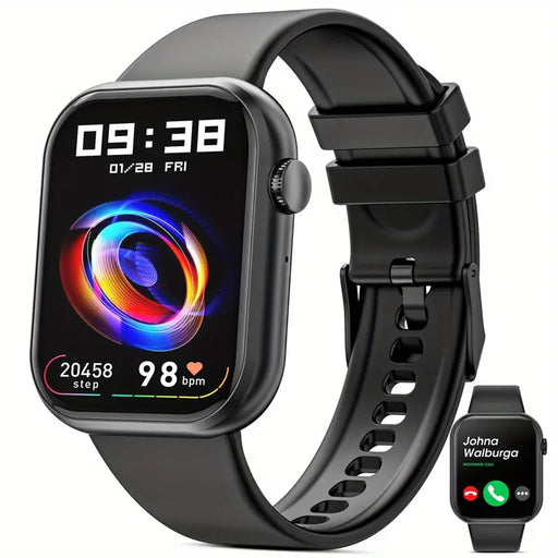 Waterproof Smart Watch (Answer/Make Calls), 4.65 Cm Full Touch Screen Smart Watch With BT Call Function, Multiple Sports Modes, Heart Rate Sleep Monitoring, Smart Watch For Men Women Android And IOS Phones