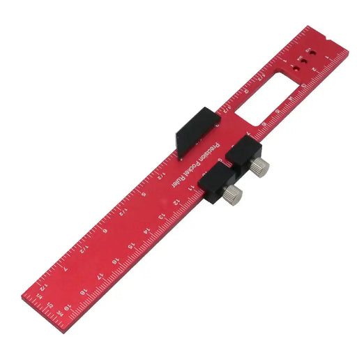 1pc/3pcs Woodworking Precision Pocket Ruler Aluminum Slide Ruler Inch And Metric T-Type Scribing Ruler Square Layout Tool W/ Slide Stops