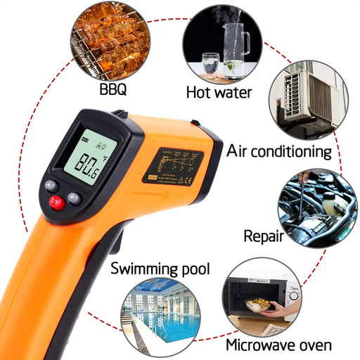 Instant Read Digital Laser Thermometer - Perfect for Cooking, BBQ, and Deep Frying!