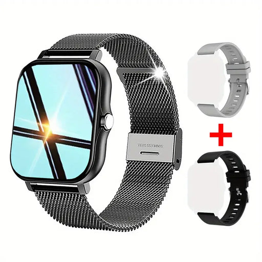 Men's And Women's Sports Smart Watch,Complimentary 2PCS Strap Counting Calories,heart Rate,sleep,blood Pressure,blood Oxygen Monitoring,step Caloric,call Information Prompt,multi-function Smart Watch,BT Connection Is Applicable To Android IOS Phone