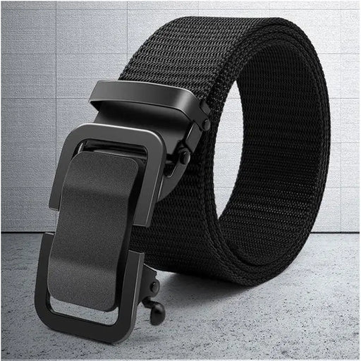 Men's Belt Metal Automatic Buckle Toothless Buckle Casual Nylon Canvas Belt Youth Trend Belt