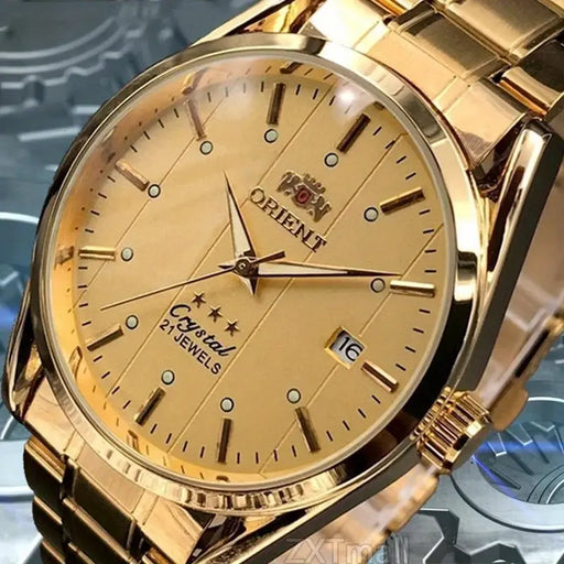 Men's Automatic Mechanical Watch Steel Belt Temperament Tuhao Golden Watch