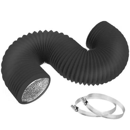 4 Inch 8 Feet Dryer Vent Hose - Flexible Insulated Air Ducting with 2 Clamps for Maximum HVAC Ventilation Efficiency