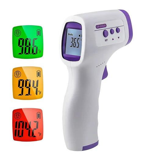 Accurate Non-Contact Infrared Thermometer with Fever Alarm & Memory Function - For Adults & Kids - Body & Surface Temperature Measurement (AAA Battery Not Included)