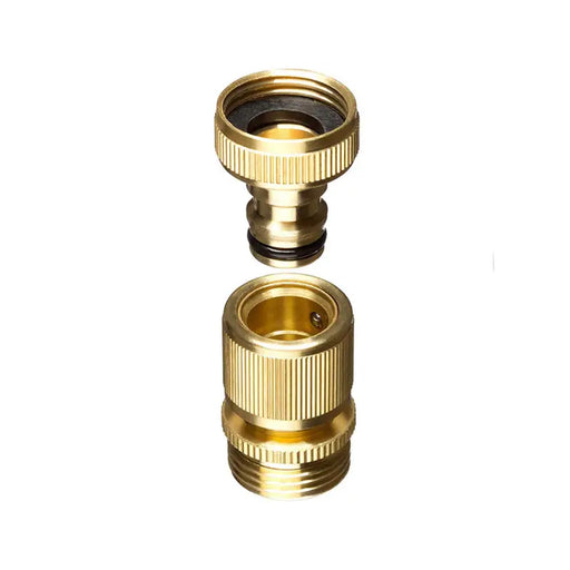 1 Pair Brass Hose Quick Connect, 7.62/10.16 Cm GHT Thread Garden Hose Quick Connector No-Leak Water Hose Quick Connect Fittings Male And Female