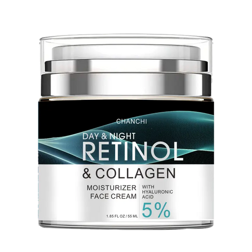Retinol Cream For Face , Facial Moisturizer With Collagen Cream And Hyaluronic Acid, Smoothes Wrinkles And Reduce Fine Lines With Vitamin C+E Natural-Ingredient Day And Night Cream For Women And Men