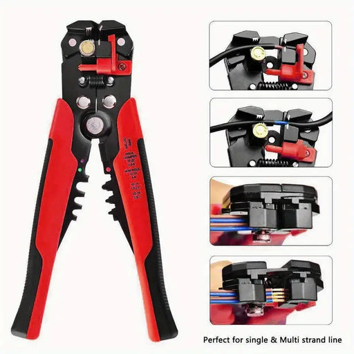 1pc Crimper 8" Automatic Self-adjusting Wire Stripper/Cutting Pliers Tool For Wire Stripping Cutting Crimping 10-24 AWG (0.2~6.0mm²)