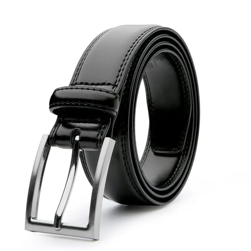 Men's Genuine Leather Dress Belt Fashion & Classic Casual Belts With Single Prong Buckle For Jeans Pants Work And Business Gifts For Dad Husband