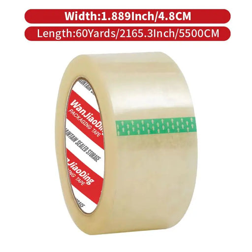 Heavy Duty Clear Packing Tape - 1 Roll, 1.889" x 40 Yards, 2.0 Mil, No Odor - Perfect for Shipping, Moving & Mailing