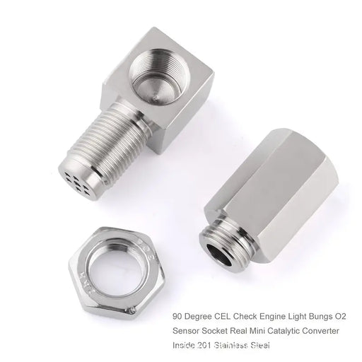 90 Degree Automobile Exhaust Pipe L-Type Connector Adapter: Refit Oxygen Sensor M18 * 1.5