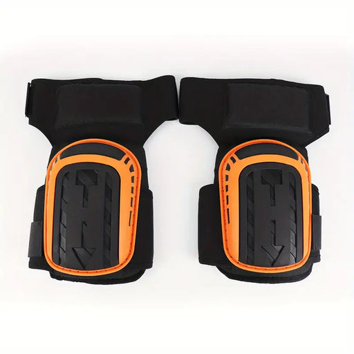 1 Pair, Protective Knee Pad, Labor Protection Work Knee Pads, Lengthened And Thickened, For Gardening Industrial Construction Car Repair, Wear-resistant Anti-bump Protective Gear, Orange Black