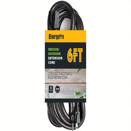 25ft Outdoor Extension Cord: Durable Black Electrical Cable with 3 Prong Grounded Plug - 16/3 SJTW