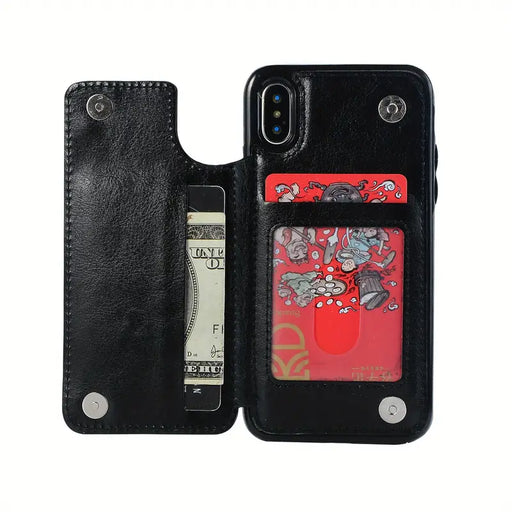 Stylish Leather Phone Case: The Perfect Gift for Birthdays, Easter, or Your Boy/Girlfriend Black