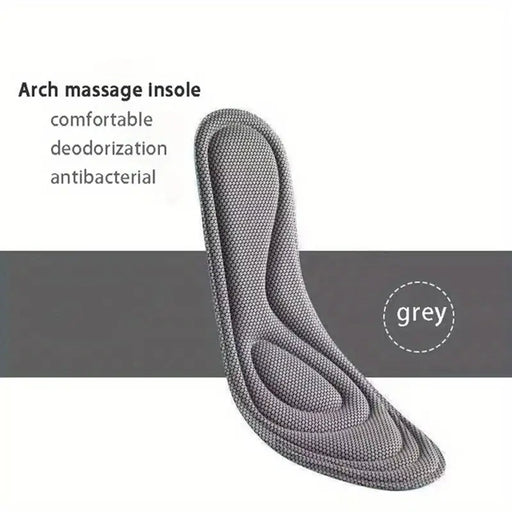 1pair 5D Memory Foam Orthopedic Insoles - Men & Women's Nano Antibacterial Deodorant Insole for Sweat Absorption, Massage & Sports