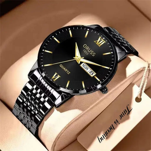 1pc Men's Watch Luminous Waterproof Calendar High-end Handsome Fashion 2022 New Trend Stainless Steel Watch