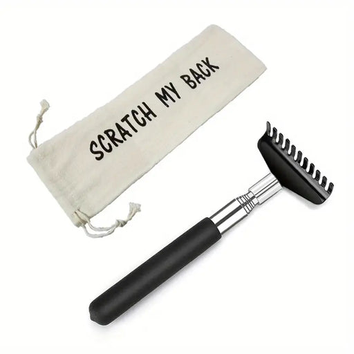 Relax and Reach: Upgrade Your Back Scratching Experience with this Oversized, Portable, Extendable Metal Stainless Steel Back Scratcher