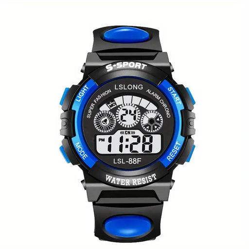 1pc Student Electronic Watch Color Luminous Dial Life Waterproof Multifunctional Electronic Watch For Boys And Girls