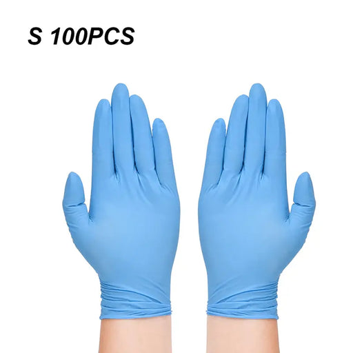 100pcs Disposable Nitrile Gloves - High Stretch, Powder Free, Non Sterile, Food Safe - Perfect for Food Making, Baking & Household Cleaning!