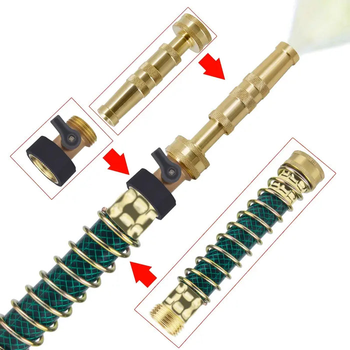 3pcs Heavy-Duty Brass Shut Off Valves: Garden Hose Connectors & Accessories for Maximum Durability