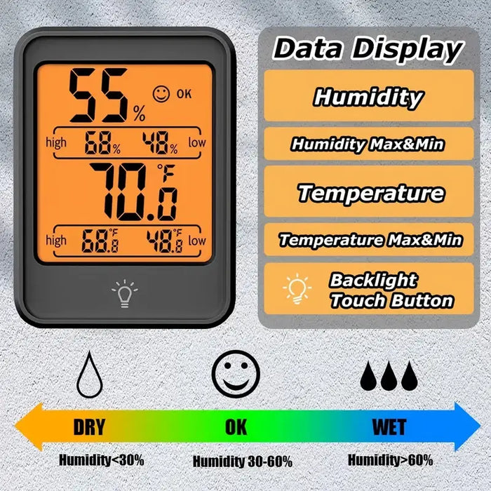 Accurately Monitor Room Temperature & Humidity with this Digital Hygrometer & Thermometer - Battery Included