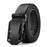 Men's Stylish Black PU Leather Automatic Buckle Belt - Adjust to Perfect Fit!