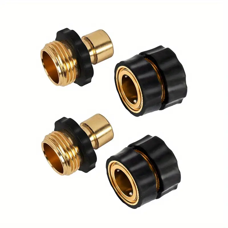 4set Garden Hose Quick Connector, 3/4 Inch Male And Female Garden Hose Fitting Quick Connector, Garden Hose Supplies