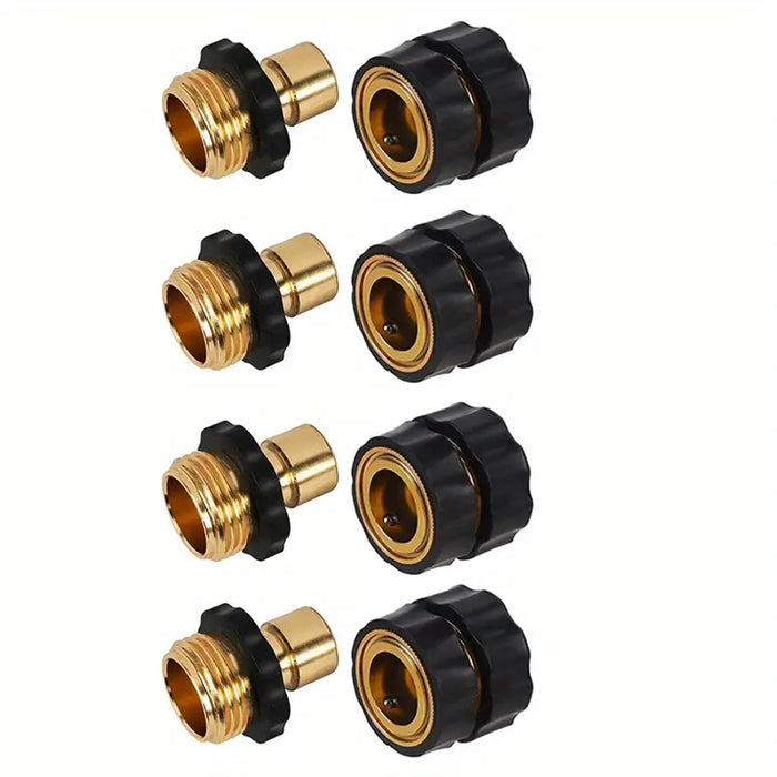 4set Garden Hose Quick Connector, 3/4 Inch Male And Female Garden Hose Fitting Quick Connector, Garden Hose Supplies