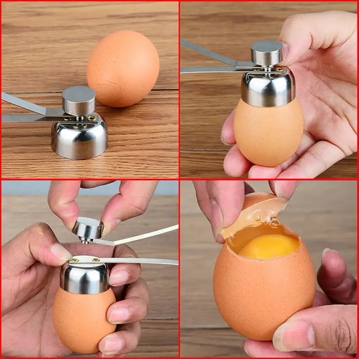 Effortlessly Open Eggs with this 304 Stainless Steel Egg Opener