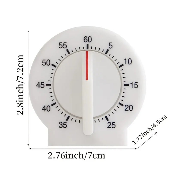 60-Minute Mechanical Kitchen Timer with Alarm - Perfect for Cooking, Sleeping, and Office Use